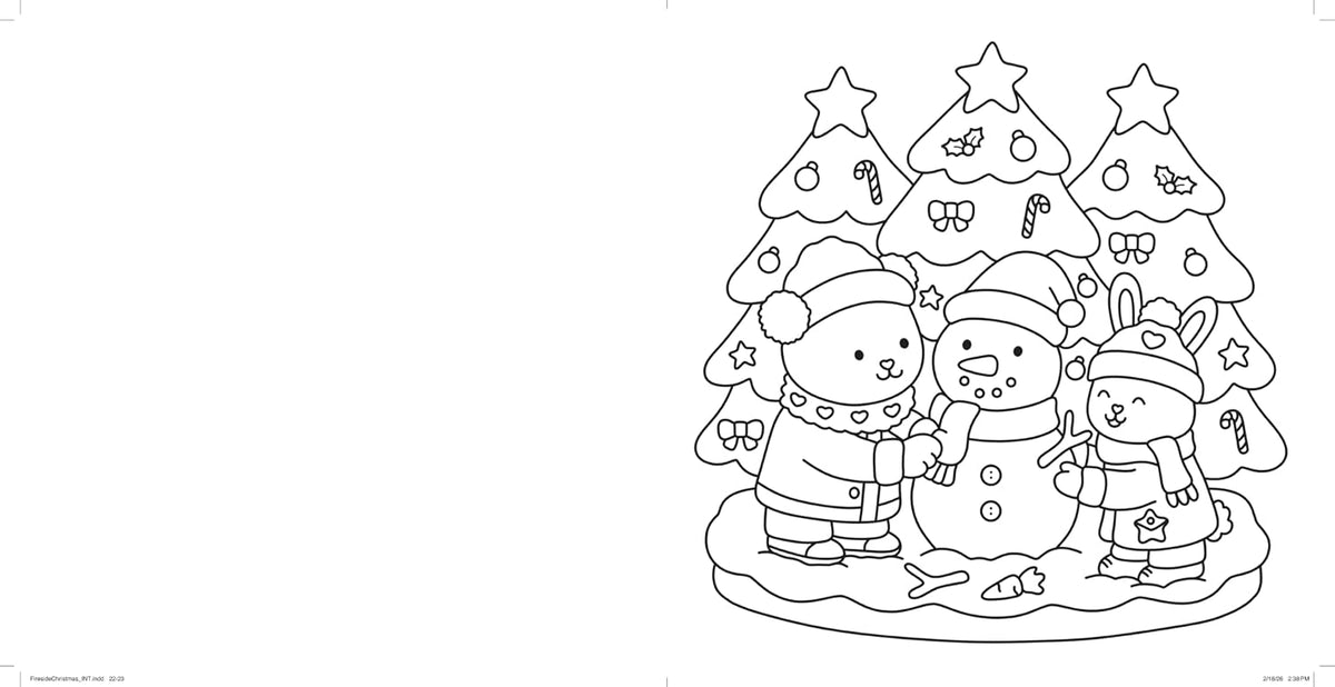 Fireside Christmas: A Cute & Cozy Coloring Book