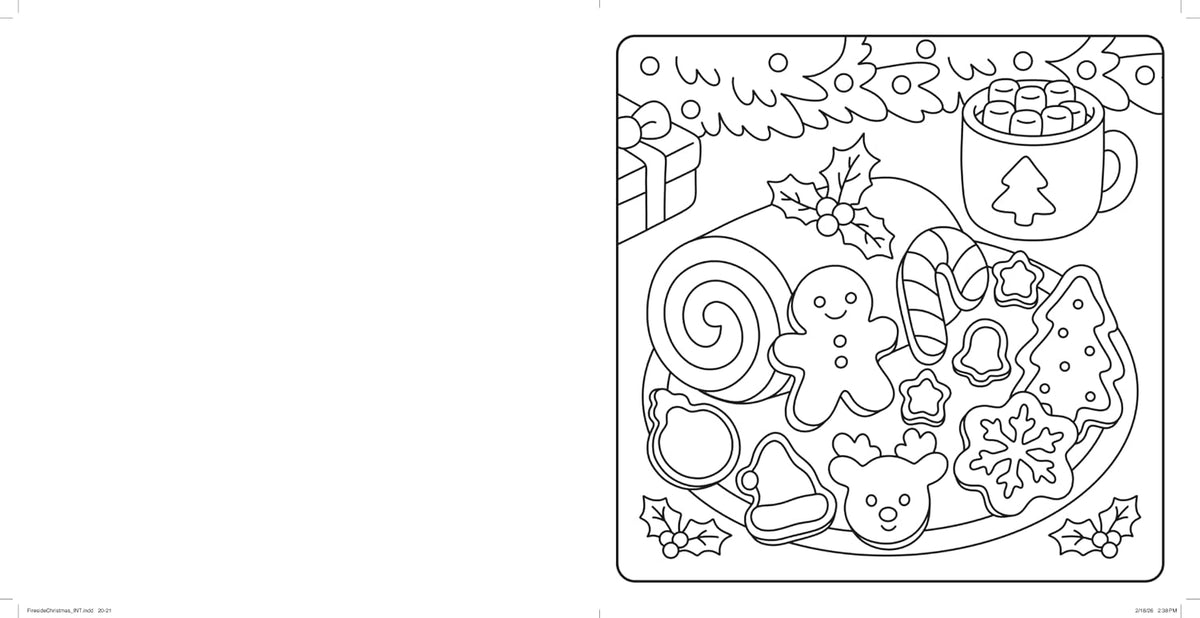 Fireside Christmas: A Cute & Cozy Coloring Book