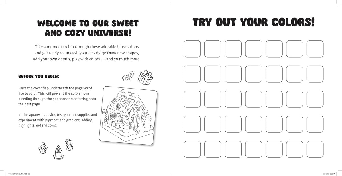 Fireside Christmas: A Cute & Cozy Coloring Book